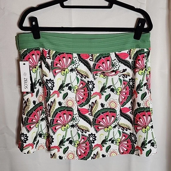Zelos Globetrotter/Golf Skort Floral sz 14 - Picture 4 of 7